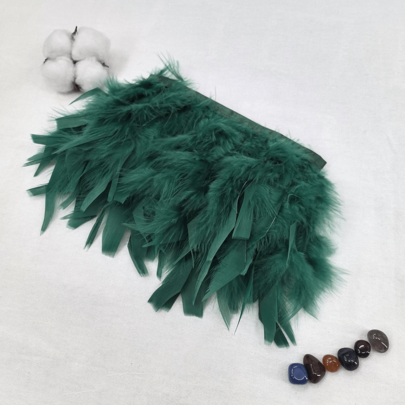 2 Yards (4-6 Inches) White Turkey Feather Tassel Decorations - Natural Fluffy Feathers For Wedding Dresses, Party Decorations, DIY Crafts - Elegant Costume Decorations, Easy-To-Use Feather Clips - Great For Cosplay Parties, Wedding Parties And Fashio