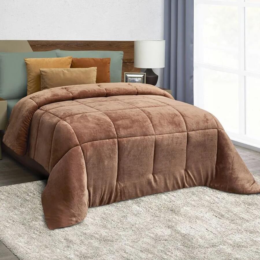 DECO HOGAR Cobertor Grueso Super Calientito Y Suave Con Varios Modelos - Marrón Mocha - Ver 1