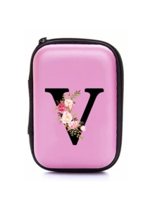 Túi đựng đồ chữ cái A-Z màu hồng EVA, in họa tiết hoa hồng trắng, lý tưởng để đựng dây cáp du lịch, dây USB, phụ kiện điện tử, tai nghe lễ hội âm nhạc và đồ dùng công nghệ khi đi du lịch, đi làm, đi học, ở ký túc xá. Món quà tuyệt vời cho Ngày Nhà giáo. - Nhiều màu - Xem 31