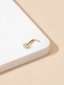 1 件简约时尚 L 型星形方晶锆石不锈钢鼻钉饰品 - 星星 - 查看 13