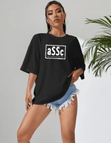 Playera ANTISOCIAL, CLUB, CON LETRAS ASSC, duradero, fresco, comodo - Negro - Ver 1