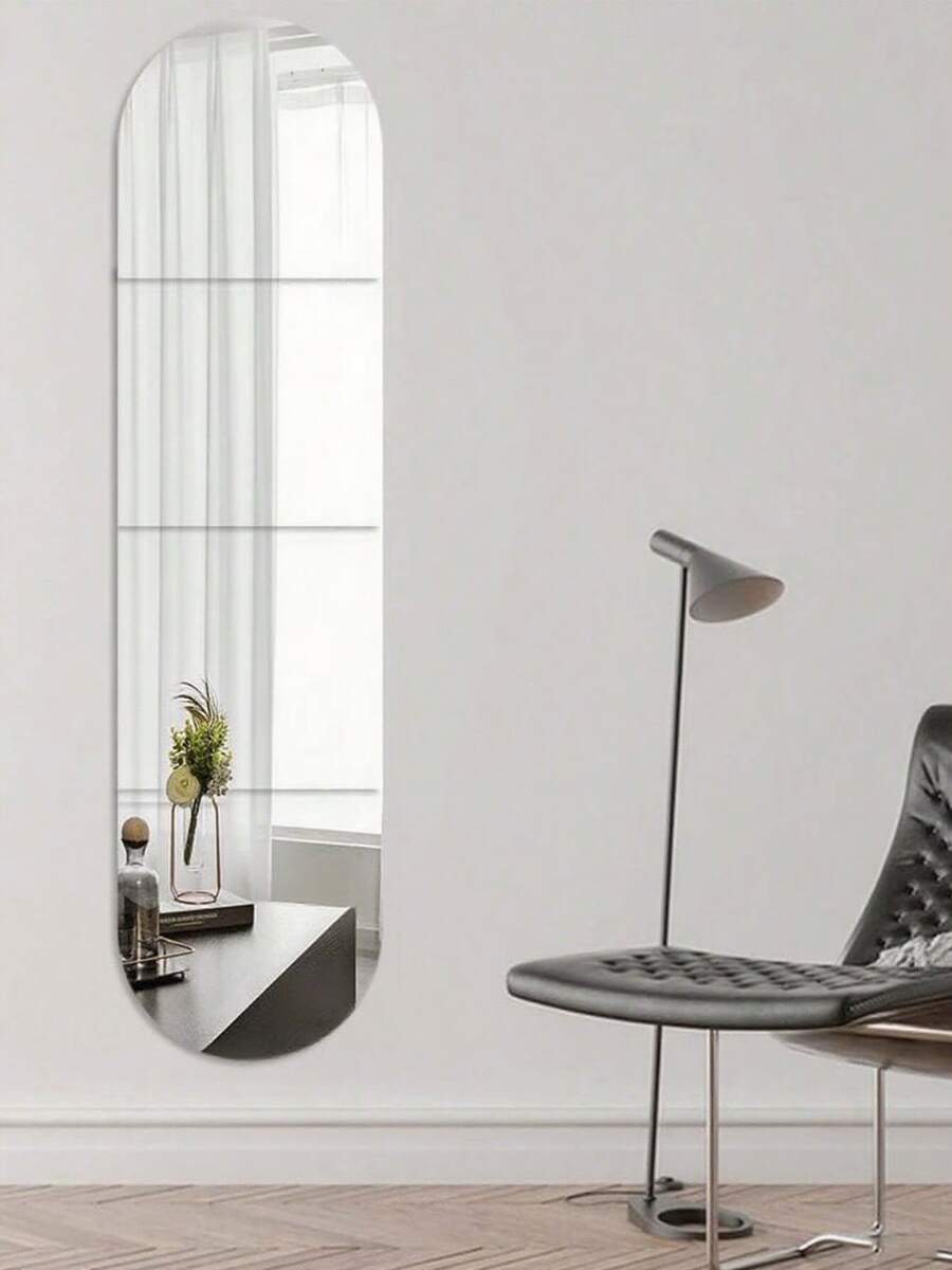 4 件/套 20*20 厘米亚克力镜面贴纸 - 牢不可破，无框自粘亚克力镜面贴纸，适用于卧室、家庭健身房和衣柜，易于安装，节省空间的设计，可与墙纸一起使用，方便撕下和粘贴