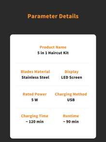 Tagliacapelli/tagliacapelli multifunzionale, pettini guida regolabili multi-misura, ricarica USB, motore silenzioso, testina di taglio fine, design argento/nero. Per il taglio quotidiano/professionale. Per bagno, barbiere, parrucchiere, hotel, viaggi. Regalo ideale (di compleanno) per colleghi, padre, madre, fratelli, sorelle, amici, fidanzato, fidanzata, colleghi, familiari.