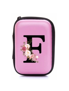 Túi đựng đồ chữ cái A-Z màu hồng EVA, in họa tiết hoa hồng trắng, lý tưởng để đựng dây cáp du lịch, dây USB, phụ kiện điện tử, tai nghe lễ hội âm nhạc và đồ dùng công nghệ khi đi du lịch, đi làm, đi học, ở ký túc xá. Món quà tuyệt vời cho Ngày Nhà giáo. - Nhiều màu - Xem 14
