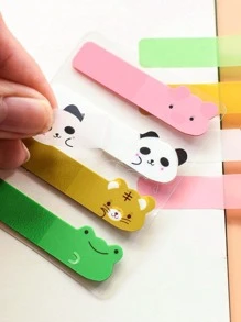 3/1pc Vintage European Style Cute Cartoon Head PET Sticky Notes, Suitable For Student Messages, Office Marking, Teachers, Reusable, Back To School Essential