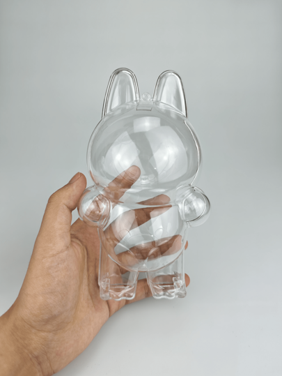 Clear PVC Doll Armor Case With Quick Snap Fit - Scratch-Resistant Protector Cover For Sitting Anime Figure Keychains (No Glue)