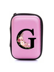 Túi đựng đồ chữ cái A-Z màu hồng EVA, in họa tiết hoa hồng trắng, lý tưởng để đựng dây cáp du lịch, dây USB, phụ kiện điện tử, tai nghe lễ hội âm nhạc và đồ dùng công nghệ khi đi du lịch, đi làm, đi học, ở ký túc xá. Món quà tuyệt vời cho Ngày Nhà giáo. - Nhiều màu - Xem 28