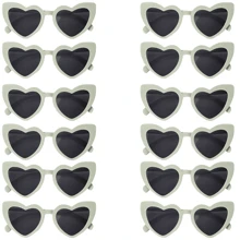 12只复古心形装饰玻璃杯，适合作为时尚配饰，适用于新娘送礼会、情人节、单身派对、婚礼、生日、万圣节、圣诞节和其他场合。 - 彩色 - 查看 4