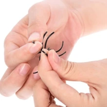 40 pièces Bague araignée Halloween, décorations en plastique d'araignée, accessoires, cadeaux de fête d'Halloween