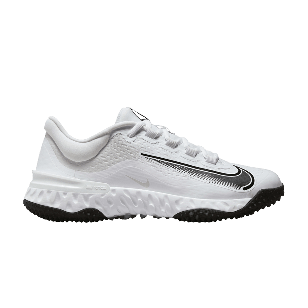 Nike Womens Alpha Huarache Elite 4 TF 'Photon Dust Black' (Women's Sizes) White/Photon Dust/Black FD2746-100 Autumn New