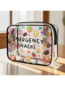 Portable Pill Pattern Cosmetic Bag - Ultra Thin Zipper Travel Pouch, Can Hold Cards And Coins - Multicolor - View 12