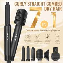 UKLISS Modelador de Ar Quente Automático 7 em 1 - Secador de Cabelo de Alta Velocidade com Motor Sem Escovas 110K RPM | Cachos e Alisamento de Qualidade de Salão, Conjunto de Presentes Essenciais para o Verão e o Prime Day, Pronto para Viagem para Todos os Tipos de Cabelo (Preto)