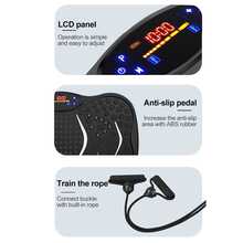 LIPETY Vibrator, Full Body Vibration Board Exercise Equipment With Resistance Bands, Women Men Weight ,Quiet Motor Speed Control, Wireless Speaker, With Remote Control, Without Battery For Weight Loss Shaping Toning Wellness Home Gyms Workout - UK Plug(220-240V) - View 9