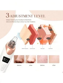 1 Blackhead Remover Pore Vacuum Cleaner, Facial Pore Cleaner, 5 Suction Heads, 3 Suction Forces, Blackhead Remover Pore Vacuum Cleaner USB Rechargeable Facial Pore Cleaner Adult Extraction Tool Multifunctional Cleaning Instructions - Multicolor - View 8