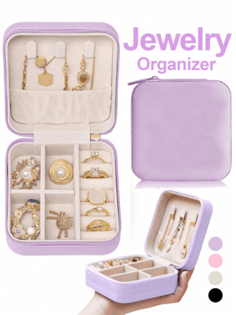 1 st smyckeslåda, multifunktionell smyckeslåda (A-Ö bokstäver), avtagbar smyckeslåda, skrivbordsställ, stapelbar förvaringsbricka, lämplig för smycken, ringar, örhängen, halsband, armband, läppstiftförvaring, utmärkt present till vänner, mamma, mors dag, alla hjärtans dag