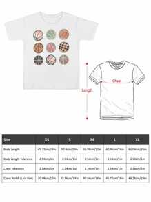 Girl's Funky Basketball Graphic Tee CoolComfy Short Sleeve Top With Unique SportsInspired Prints Perfect For Active Play And Everyday Fashion,Various Designs Available - 白色 - 查看 3
