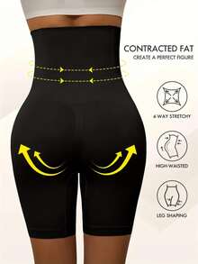 Shapewear For Women High-Waisted Shapewear Tummy Control Shorts, Faja Body Shaper, Underwear For Women Black - 黑色 - 查看 5