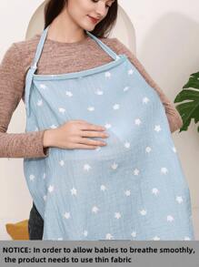 1 件 Oeko-Tex 认证孕妇哺乳上衣，海军蓝皱棉上印皇冠图案，透气柔软亲肤 - 彩色 - 查看 2