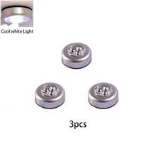 إضاءة خزانة بتقنية LED، مفتاح لمس، تعمل ببطارية AAA، سهلة التركيب، إضاءة ليلية محمولة وصغيرة الحجم مناسبة للسلالم والممرات والخزائن والخزانات والمطابخ والجدران والغرف والحمامات والسفر والتخييم وغيرها - فضي - مشاهدة 13