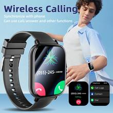 2025 NEU 4,65 cm (1,83 Zoll) HD Touchscreen Smartwatch für Damen und Herren, 220mAh Langanhaltender Akku, Handy Wählen/Empfangen, Schrittzähler, Kalorienverbrauch, Mehrere Sportmodi, Nachrichten- und Anrufbenachrichtigung, Multifunktions-Smartwatch, Sportliche Smartwatch kompatibel mit Android/iOS