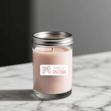 1pc/60pcs/120pcs/180pcs/240pcs Personalized Name Stickers For Kids, Custom Name Labels With Pink Or Blue Bow Polka Dot Design, Waterproof Stickers For School Supplies, Books, Notebooks, Lunch Boxes, Back To School Kids Name Tags - Multicolor - View 5