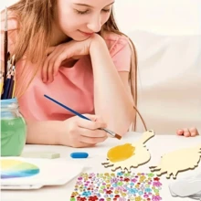 12 piezas Espejos de princesa de madera - Espejos decorativos coloridos con diseño de corona pintado a mano, con pegatinas de diamantes y pinceles, para manualidades, regalos de cumpleaños, suministros para fiestas de Navidad, manualidades DIY, espejos claros de alta calidad, variedad de formas, artesanías duraderas, regalos creativos DIY, adecuados para recuerdos de fiesta, tiempo de ocio