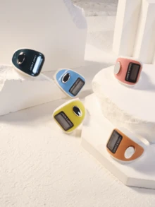 1pc Colorful Electronic Ring Counter, Portable Finger Ring Tally Counter With Long Battery Life, Multi-Channel Counting, Anti-Reset, Precise Digital Display