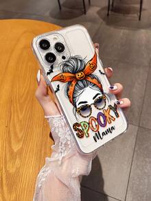 Funda de teléfono con elementos de Halloween, serie de murciélagos y cabezas de calabaza aterradoras, compatible con OPPO, VIVO, Galaxy, Redmi, 7/8/X/XS/11/12/13/14/15/16PRO/Max. Funda de teléfono simple y deportiva, regalo de cumpleaños para amigos y parejas, regalo de Halloween y Navidad, a prueba de golpes.