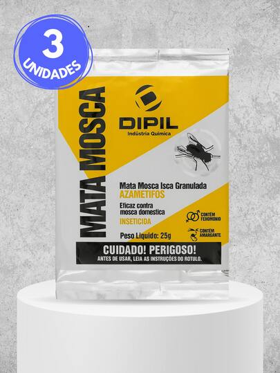 3un Granulado Mata Mosca 25gr Com Atrativo -pronto Uso Dipil