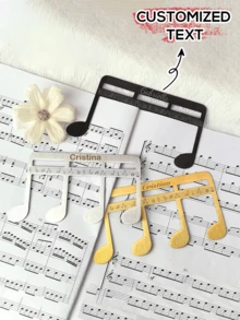 Personalized Music Sheet Clip Page Holder - Custom Engraved Piano Guitar Violin Bookmark - Unique Saxophone Accessories & Teacher Gift For Musicians, Students, Fathers, Boyfriends,Girlfriengs