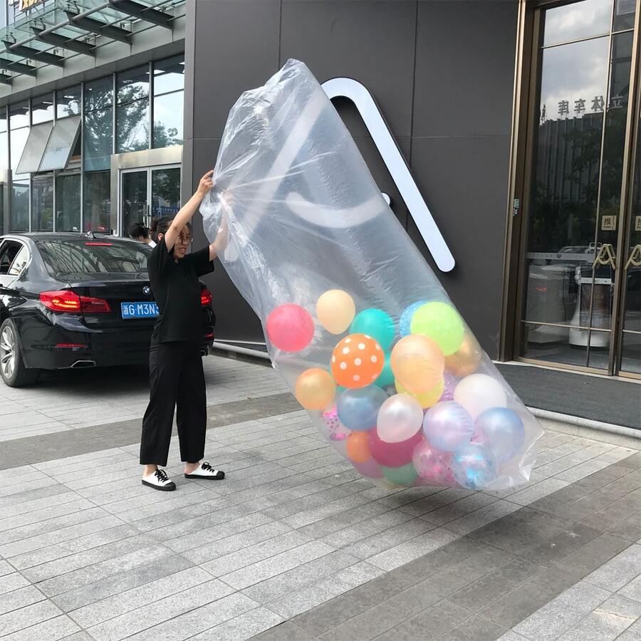 1 Pieza Bolsa de almacenamiento de globos reutilizable y reforzada, disponible en varios tamaños, para ofertas navideñas, sorpresas de cumpleaños y propuestas