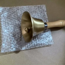 1pc Large Solid Brass Hand Bell With Wooden Handle - Extra Loud Chime, Suitable For Home Decor, Holiday Celebrations And Party, Christmas Decoration | Modern Style Bell | Smooth Polished Surface, Christmas Bell, School Bell, Dismissal Bell, Service Bell, Percussion Accessories, Ideal Desk Accessory, Classroom, Church, Eid, Room Decor, Bedroom Accessory, Tabletop Decor, Birthday Gift, Holiday Gift, New Year Gift - Multicolor - View 7