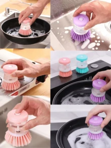 kit de 3 piezas de Cepillos automáticos para lavar platos, 3 piezas de dispensadores de jabón líquido, kit multicolor cepillos dispensadores de jabon, - Multicolor - Ver 7