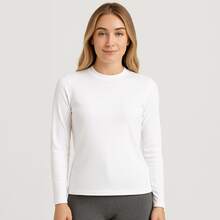 Blusa Térmica Feminina em Suplex Peluciado - Branco - Visão 2