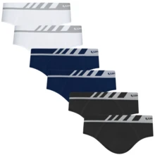 Kit Of 6 Seamless Microfiber Adult Briefs Lupo 00691-002 - 多色2 - 查看 1