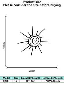 Arte de parede de metal com explosão de sol boêmio, 1 peça de decoração de parede com explosão de sol com orientação transversal, placa de praia para áreas internas e externas, arte à beira da piscina, frontões de parede de metal sem energia, sem penas, decoração para casa, decoração de quarto, presentes de decoração de parede, aniversário, formatura, decoração de cozinha