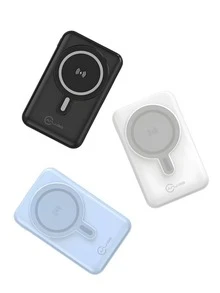 10000mAh Magnetic Power Bank With 3 Built-In Cables And Kickstand, PD Fast Charging, 22.5W - Black - View 5