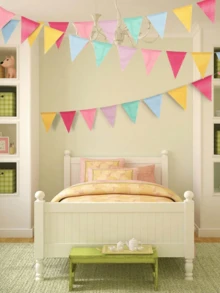 Banderín de triángulos de arpillera de colores con cuerda de yute - Decoraciones para bodas, decoración de fiestas, decoraciones de Halloween, decoración del hogar de otoño, decoración de habitaciones, decoración al aire libre, decoración de aulas, arte de pared, decoración del hogar bohemia, decoración vintage, cumpleaños, carnaval, decoración de dormitorios, decoración de salas de estar, decoración de paredes para el hogar, artículos de boda, regreso a la escuela, decoraciones de otoño para el hogar, decoración de la casa, decoración del hogar occidental