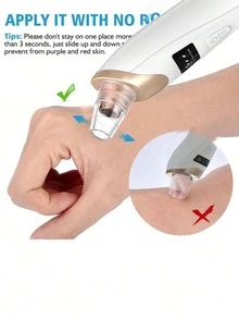 1 Blackhead Remover Pore Vacuum Cleaner, Facial Pore Cleaner, 5 Suction Heads, 3 Suction Forces, Blackhead Remover Pore Vacuum Cleaner USB Rechargeable Facial Pore Cleaner Adult Extraction Tool Multifunctional Cleaning Instructions - Multicolor - View 11