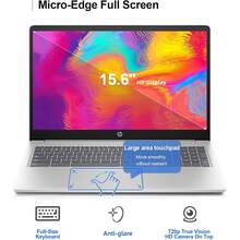 HP 15.6" HD LED Chromebook Laptop, Quad-Core  Pentium N200, 8GB LPDDR5 RAM, Long Battery Life,  OS - 銀色 - 查看 2
