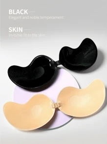 2/1 Pair Adhesive Strapless Push-Up Bra, Invisible Backless Sticky Bra, Seamless Bra For Dresses & Gowns, Mango-Shaped Bra, Lingerie & Pasties - Multicolor - View 6
