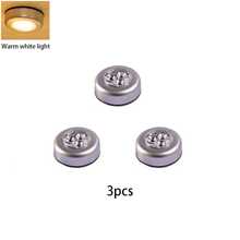 إضاءة خزانة بتقنية LED، مفتاح لمس، تعمل ببطارية AAA، سهلة التركيب، إضاءة ليلية محمولة وصغيرة الحجم مناسبة للسلالم والممرات والخزائن والخزانات والمطابخ والجدران والغرف والحمامات والسفر والتخييم وغيرها - فضي - مشاهدة 15