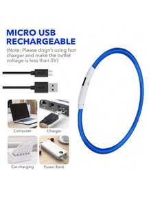 1 件可充电 LED 发光宠物项圈，具有 3 种照明模式，夜间可见，适合小型到大型犬和猫，节日氛围项圈