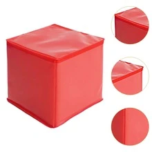 Quixorblex 1 szt. miękka kostka do gry DIY, 4-kolorowa zmazywalna karta, karta do nauki słownictwa, rzut kostką, gra edukacyjna, kostka do wrzucania kart, Montessori, interaktywne rekwizyty, zajęcia w klasie, gry planszowe, dom, powrót do szkoły, imprezy, narzędzia dydaktyczne