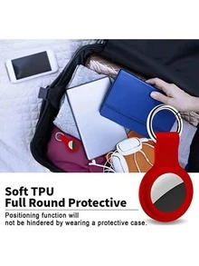 Airtag Silicone Solid Color Multifunctional Protective Case