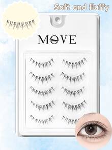 5 Pairs Korean Thin Eyelashes - Natural Wispy Flare False Eyelashes, 6-12mm Anime Fairy Style Reusable Lashes, 0.05mm Thickness, Fluffy Appearance, Suitable For Beginners, Great For Thanksgiving/Halloween/Christmas