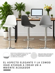 Set de 2 taburetes de bar giratorios. Altura regulable, sillas de bar, taburetes de mostrador vintage con respaldo y diseño de giro de 360°. Set de 2 taburetes de bar giratorios, altura regulable, con respaldo y pedal, sillas de bar para restaurantes. - Rosa - Ver 3