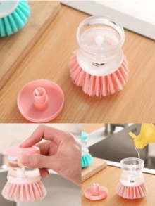 kit de 3 piezas de Cepillos automáticos para lavar platos, 3 piezas de dispensadores de jabón líquido, kit multicolor cepillos dispensadores de jabon, - Multicolor - Ver 4