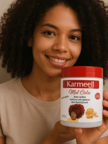 Mel Cola Karmeell Fixador de Cabelos Alta Fixação e Brilho – 500g - Branco - Visão 4