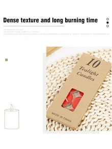 50pcs/10pcs Round Mini Aluminum Shell Butter Tea Wax Theme Holiday Decoration Proposal Candle Decoration, Hotel Tea Brewing Insulation Small Candle Multi-Color Round Tea Candle, Romantic Handmade Candle, Wedding Party Home Decoration Gift